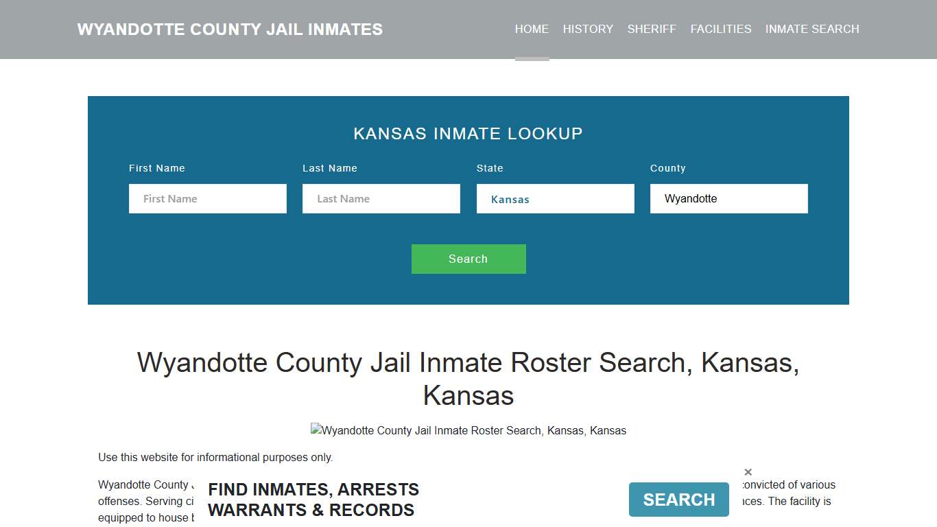Wyandotte County Jail Inmate Roster Lookup, Kansas, KS